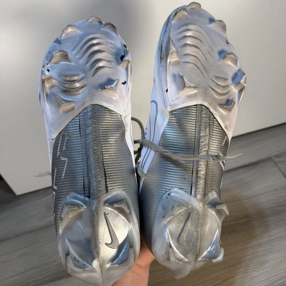 Nike Vapor Edge Pro 360 2 Football Cleats White Silver‎ Men's Size 12 DA5456-102